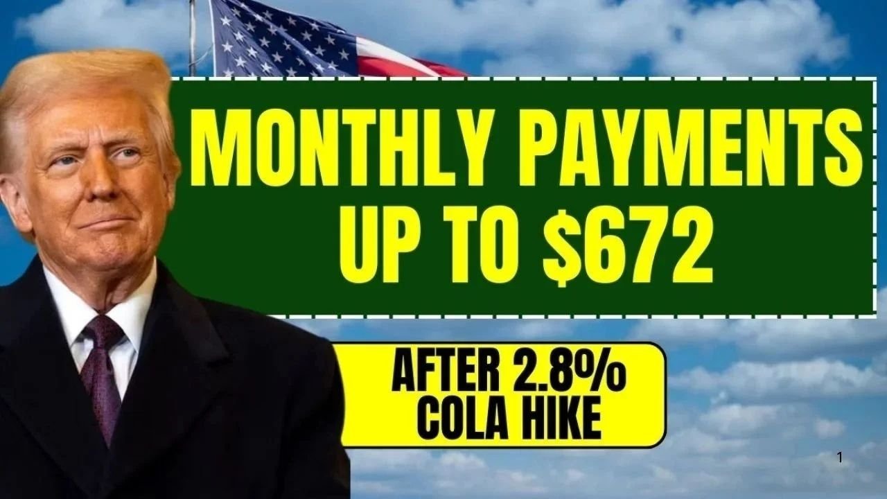 Social Security 2025: Monthly Benefits Increase by 2.8% COLA, Payments Rise Up to $672