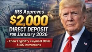 IRS $2,000 Direct Deposit in January 2026 – Eligibility, Payment Dates & Instructions