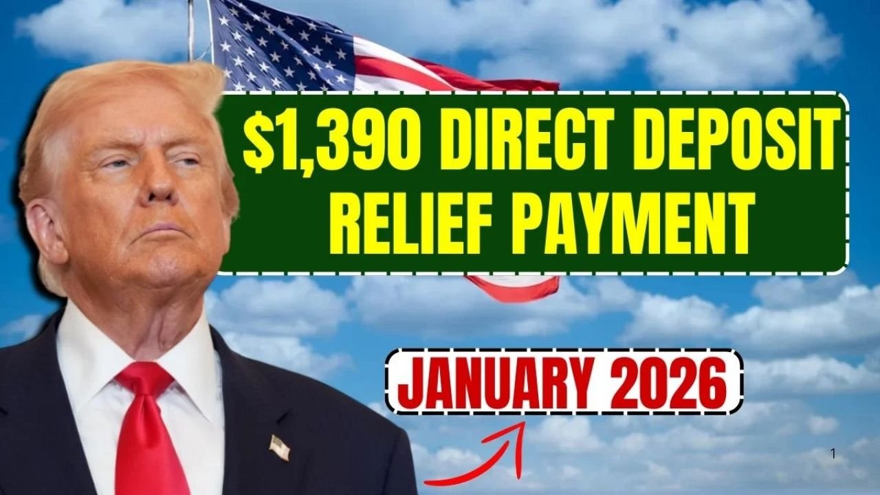 IRS Announces $1,390 Direct Deposit Relief Payment for January 2026 – Eligibility, Dates, and Details