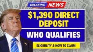 IRS Confirms $1,390 Direct Deposit Relief for November 2025: Eligibility Rules, Payment Dates, and What Taxpayers Must Do