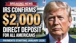 IRS Confirms $2,000 Direct Deposit for All — Payments Begin January 2026